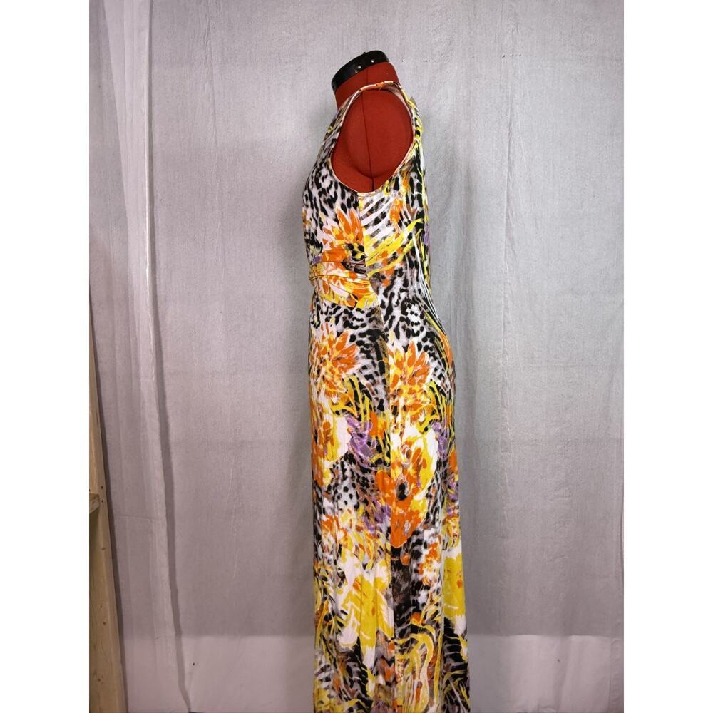 Peter Nygard Women's Sleeveless Maxi Dress Sz 8 Multicolor Animal Print D353 - Picture 3 of 11
